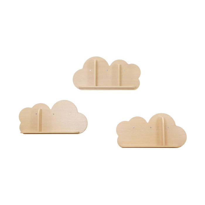 sweeek - Wandplanken Cloud voor kinderkamer (set van 3)