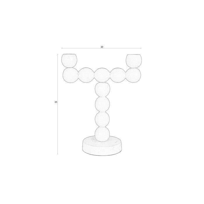 Zuiver Bubbles Kandelaar Two Shiny Beige