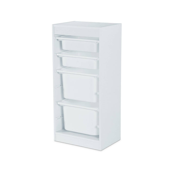 sweeek - Kinder opbergmeubel met 4 opbergbakken (Set van 2)