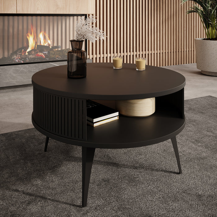 Meubella Salontafel Roslyn - Zwart - 75 cm