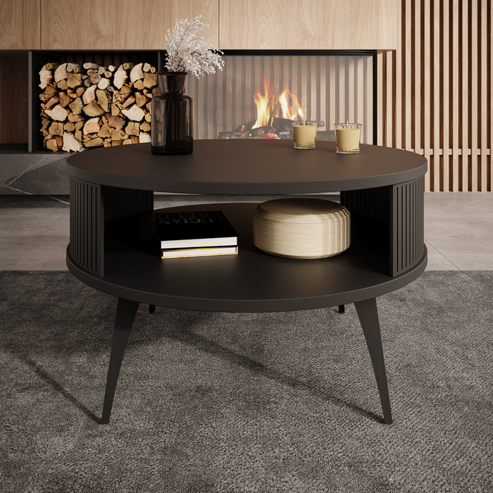 Meubella Salontafel Roslyn - Zwart - 75 cm