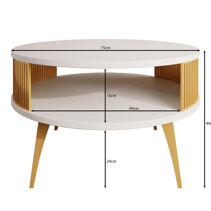 Meubella Salontafel Roslyn - Zwart - 75 cm