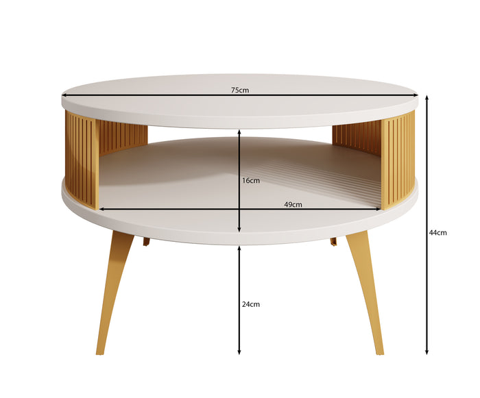 Meubella Salontafel Roslyn - Zwart - 75 cm