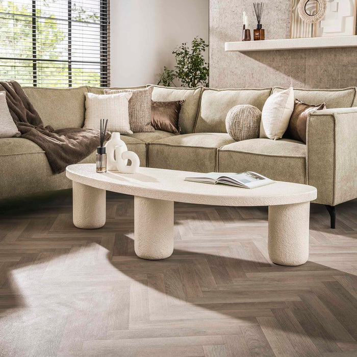 Giga Meubel - Salontafel Kiezel Driehoek Marmer Composiet XL