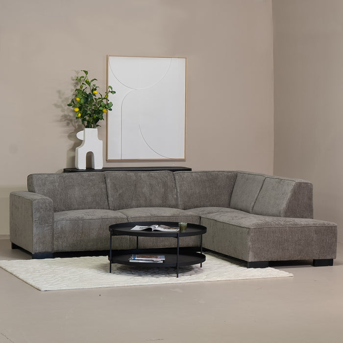 Giga Meubel - Hoekbank Taupe - 3,5-Zits Rechts - 274x205x80cm - Napoli