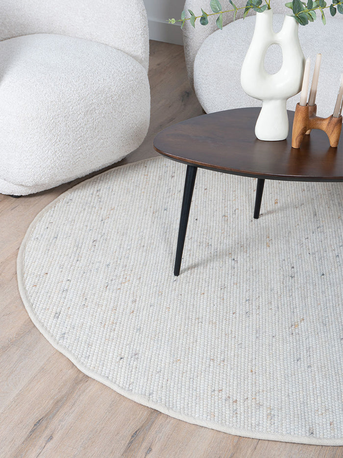 Veer Carpets - Vloerkleed Scott Beige Rond ø160 cm