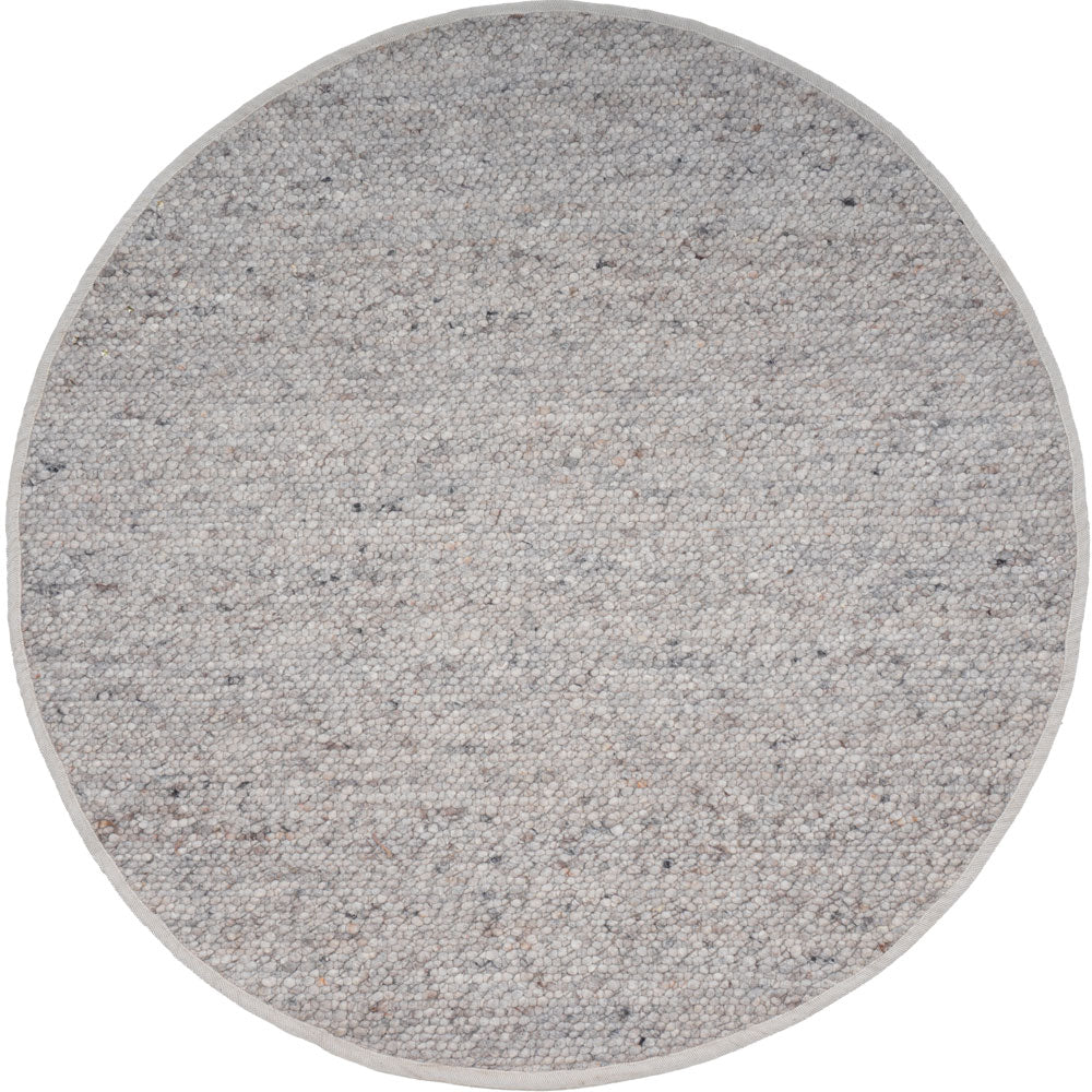 Veer Carpets - Vloerkleed Stone Licht Grijs 421 - Rond ø200 cm
