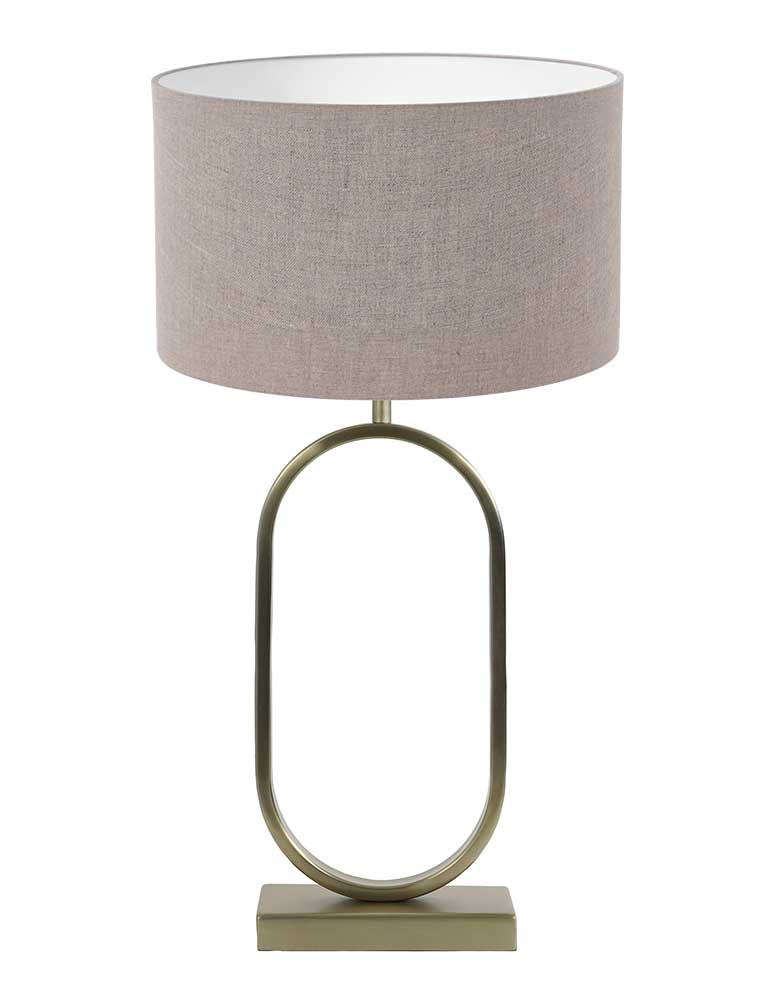 Light Living tafellamp Jamiri - taupe - metaal - 3573GO