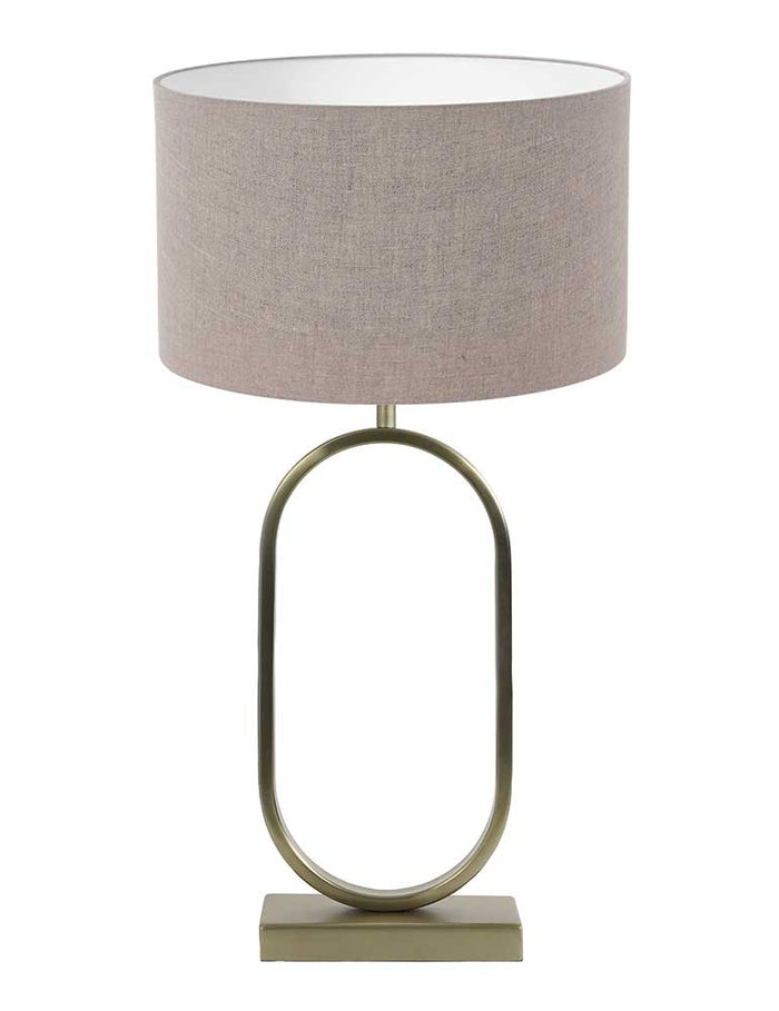 Light Living tafellamp Jamiri - taupe - metaal - 3573GO