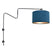 Anne Lighting - wandlamp - Linstrom - zwart - metaal velours stof - schemerlamp - E27 - 3727ZW