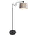 Steinhauer - vloerlamp - Linstrom - zwart - metaal velours stof - Ø 95cm - E27 - 3731ZW