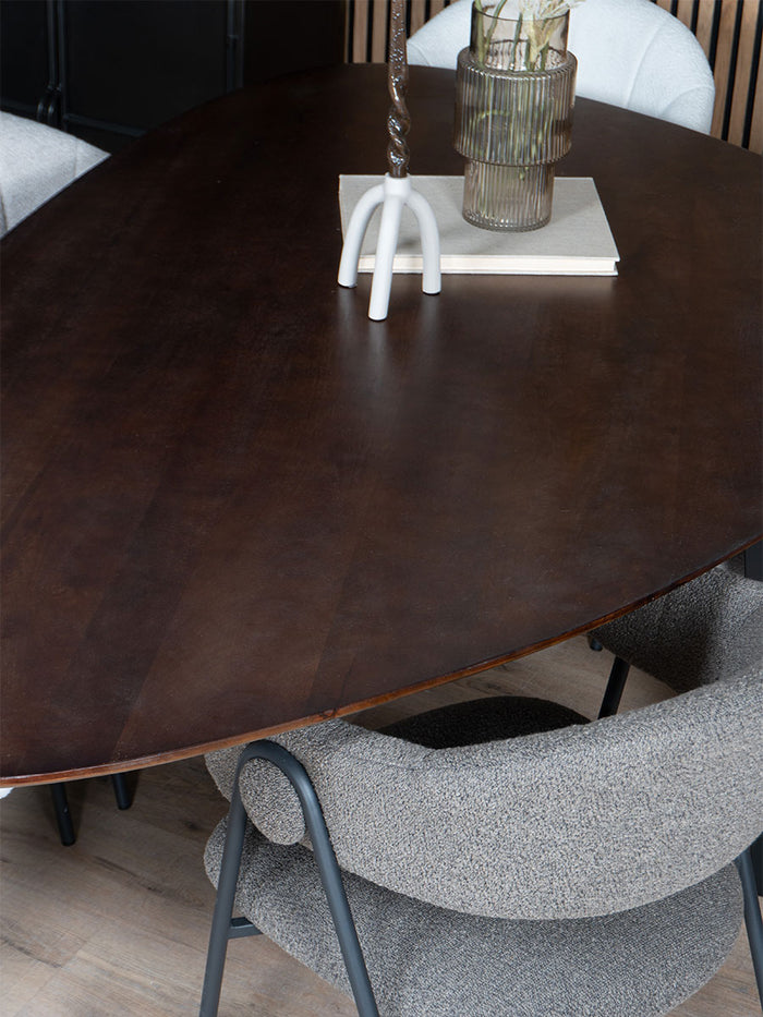 Home67 - Eettafel Tinus Bruin - Kiezelvormig 200 cm