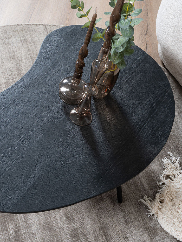 Home67 - Salontafel Ludo Zwart - Organisch - Set van 2