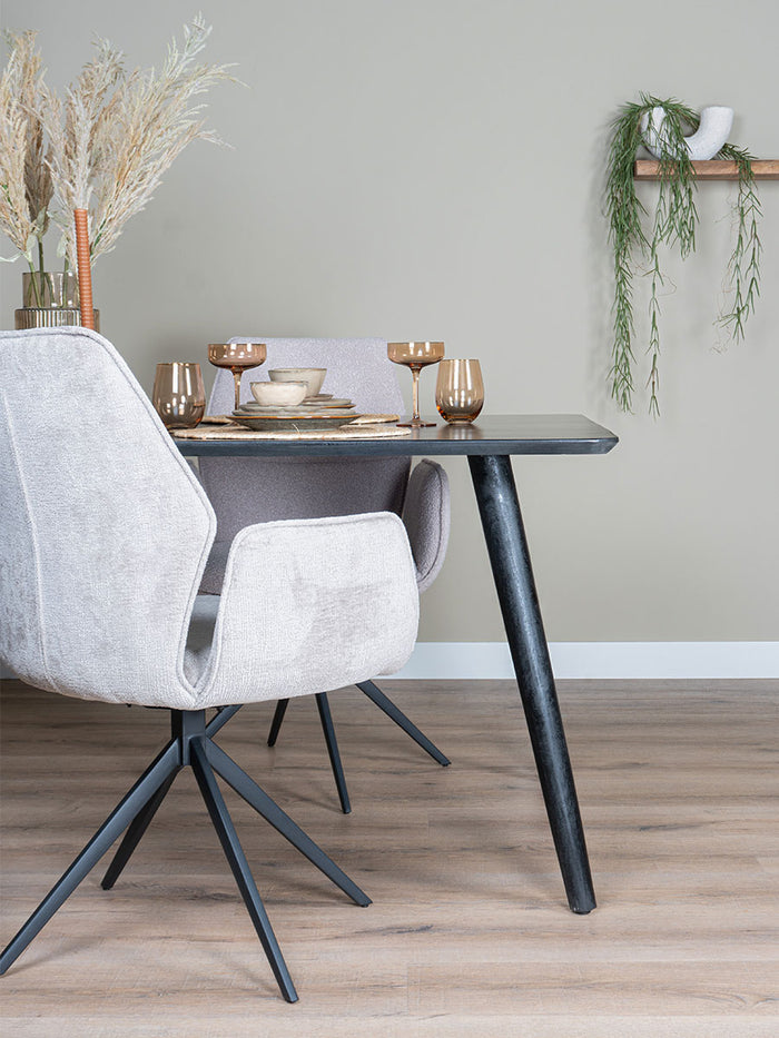 Home67 - Eettafel James Zwart 200 x 100 cm