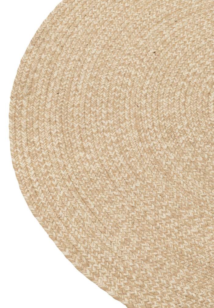 J-line - Tapijt Miami Outdoor Polyester Naturel Medium - 150x150x2cm