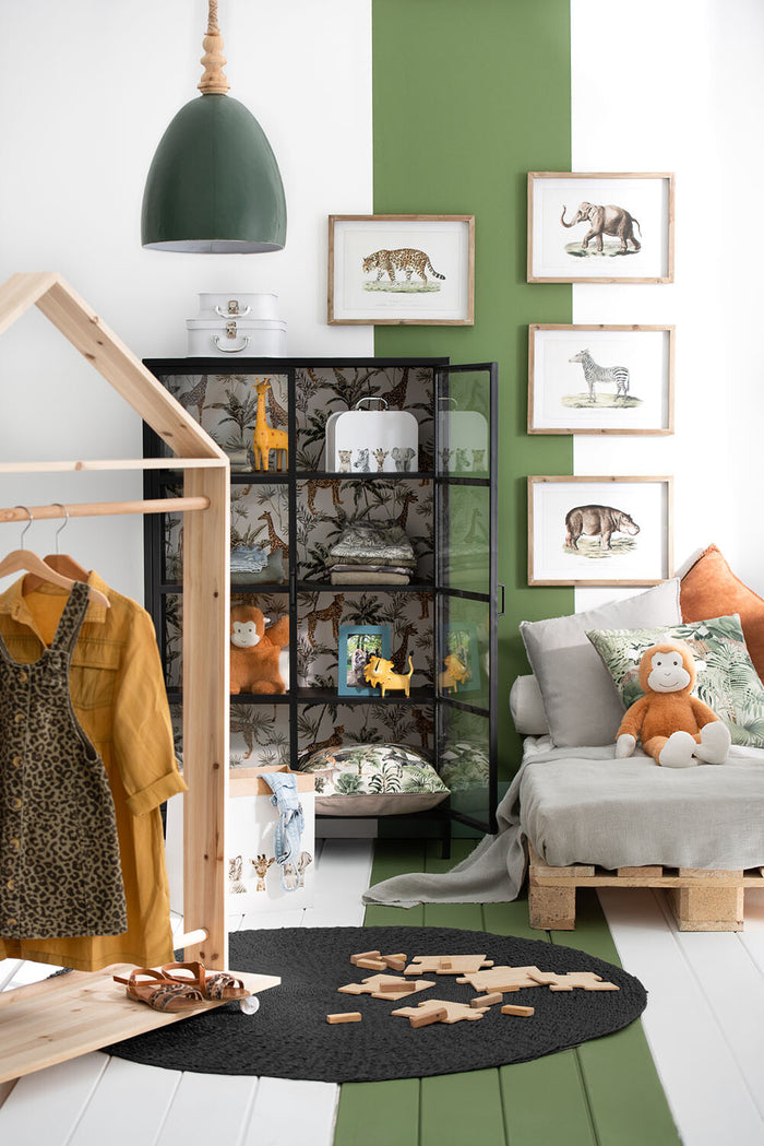 J-line - Tapijt Rond Jute Zwart - 150x150x1cm