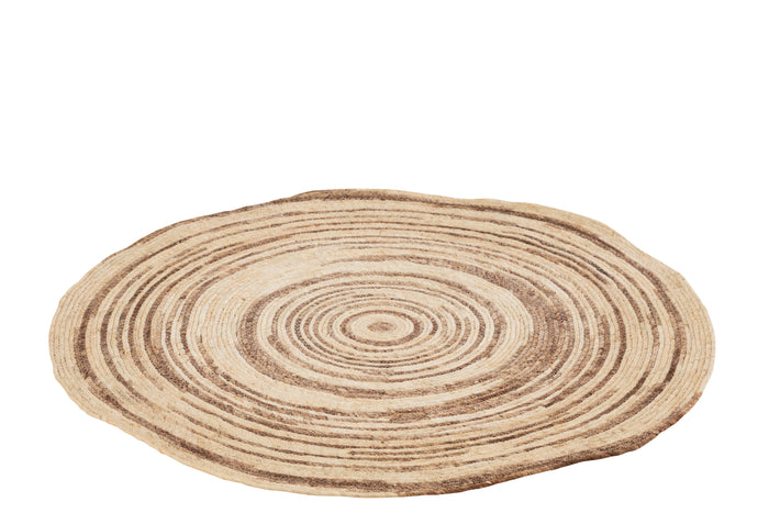 J-line - Tapijt Rond Maïs Beige|bruin - 79x79x1cm