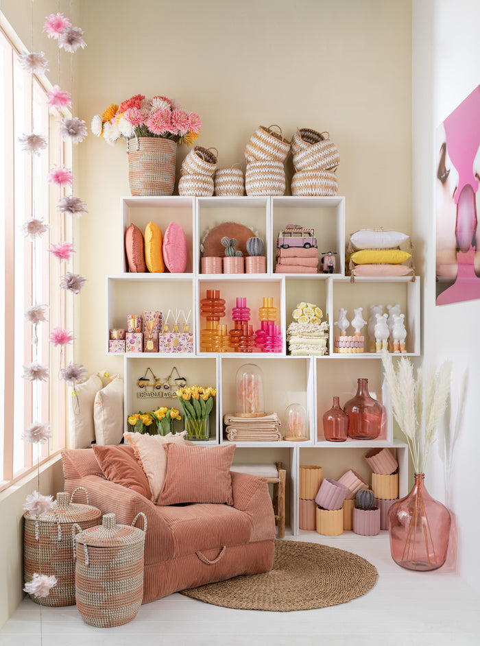 J-line - Tapijt Rond Gevlochten Zeegras Naturel - 120x120x1cm