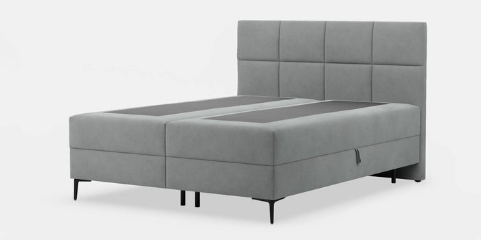 by fonQ Novae Boxspring met Opbergruimte 160 x 200 cm - Grijs / Zwart