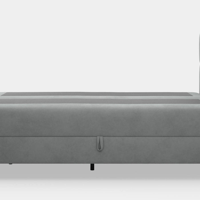 by fonQ Novae Boxspring met Opbergruimte 160 x 200 cm - Grijs / Zwart