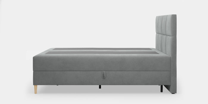 by fonQ Novae Boxspring met Opbergruimte 160 x 200 cm - Grijs / Zwart