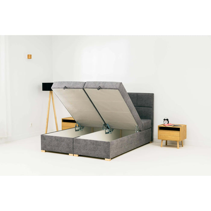 by fonQ Ora Boxspring met Relaxfunctie 180 x 200 cm - Fluweel - Okergeel