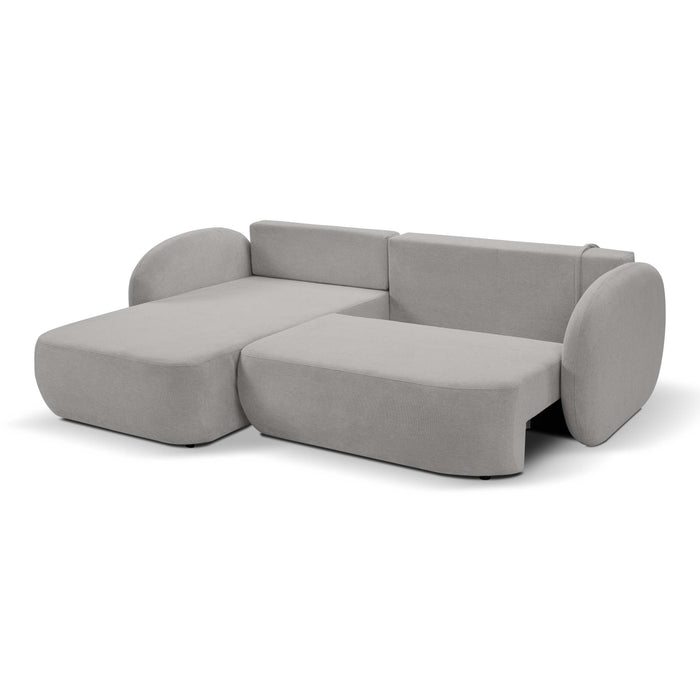 by fonQ Orin Hoekbank Links met Slaapfunctie - Chenille - Grijs
