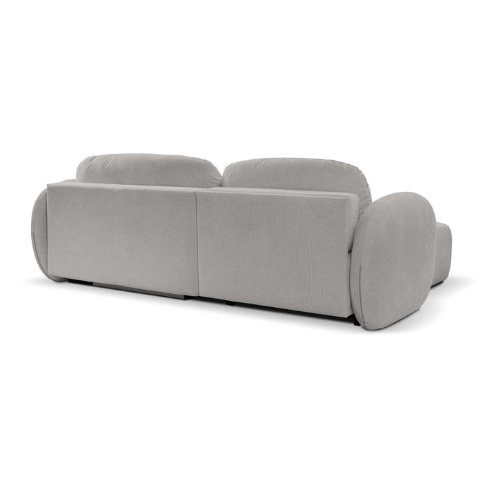 by fonQ Orin Hoekbank Links met Slaapfunctie - Chenille - Grijs