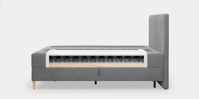 by fonQ Pazara Boxspring met Opbergruimte 160 x 200 cm - Grijs / Naturel