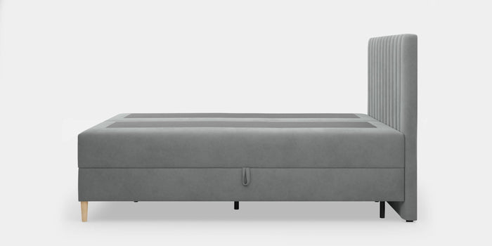 by fonQ Novae Boxspring  met Opbergruimte - 160 x 200 cm - Grijs / Naturel