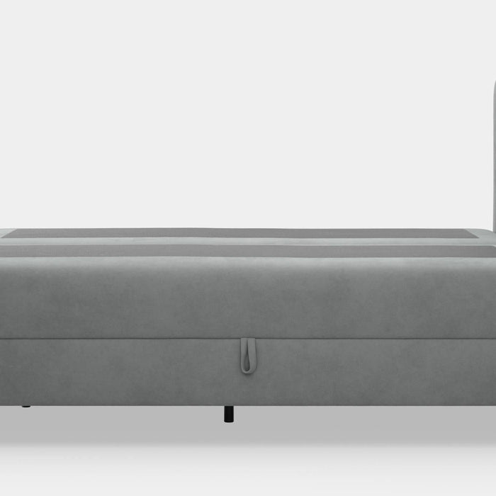 by fonQ Novae Boxspring  met Opbergruimte  180 x 200 cm - Grijs / Naturel