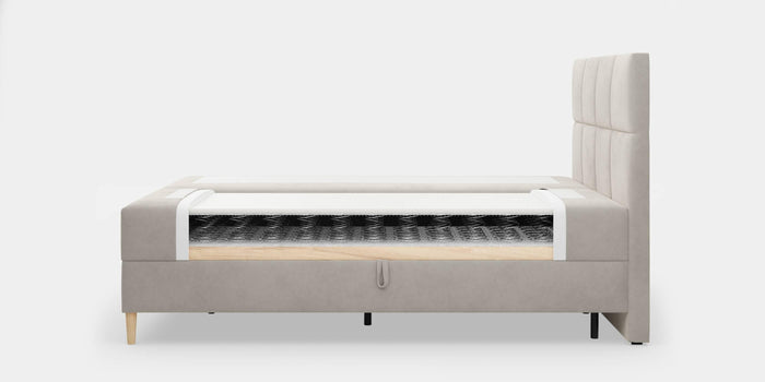 by fonQ Novae Boxspring  met Opbergruimte 160 x 200 cm - Beige / Zwart