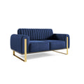 by fonQ Elite 2-zitsbank - Fluweel - Donkerblauw
