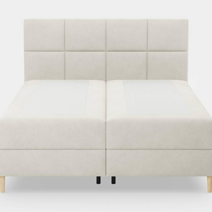by fonQ Novae Boxspring  met Opbergruimte 180 x 200 cm - Crème / Naturel