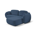 by fonQ Orin Hoekbank Rechts met Slaapfunctie - Chenille - Blauw