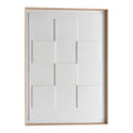 Reinders - Square Relief Art Schilderij - 70 x 50 cm - Wit