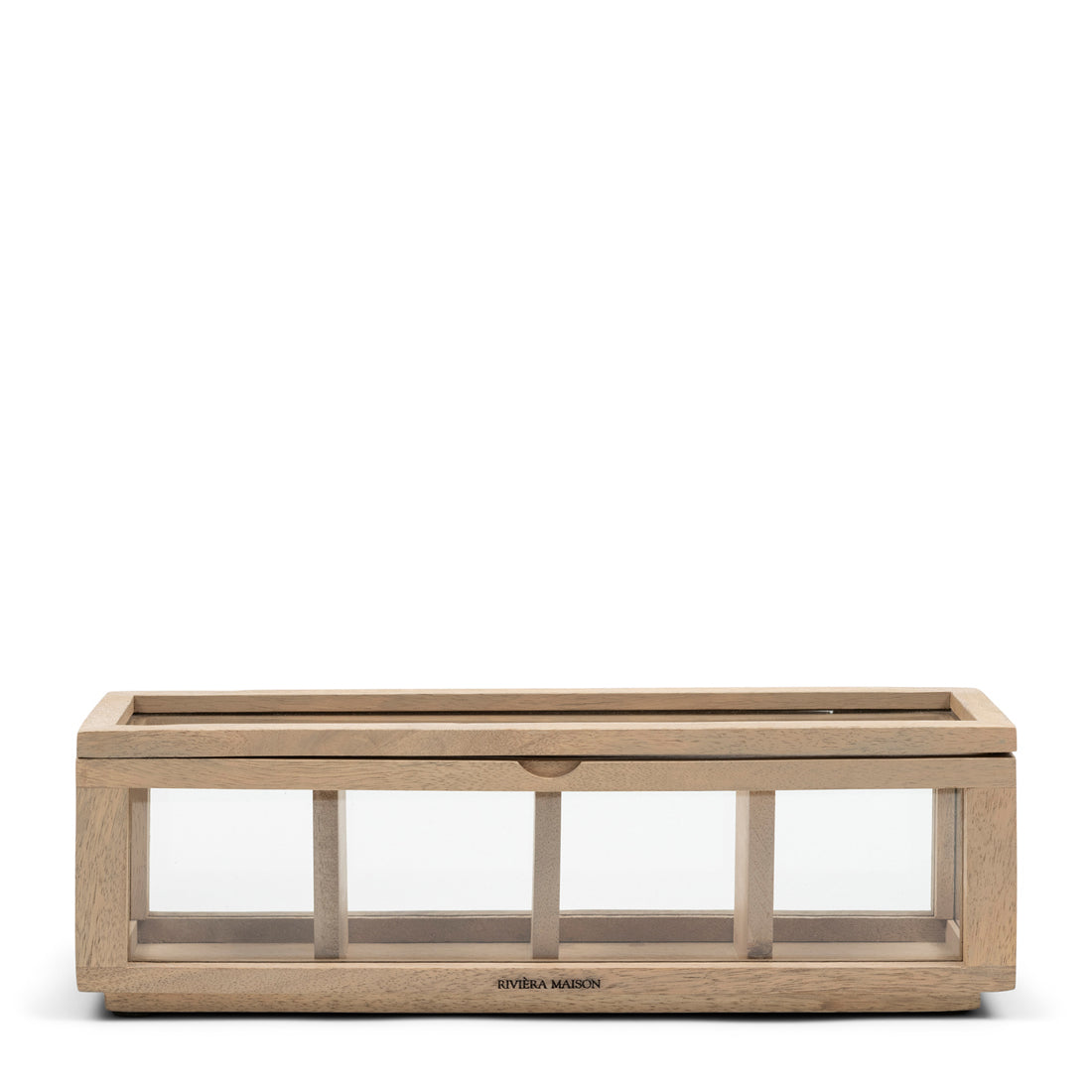 Riviera Maison Theedoos 4 Vaks Naturel - Mystic Harbor - Hout