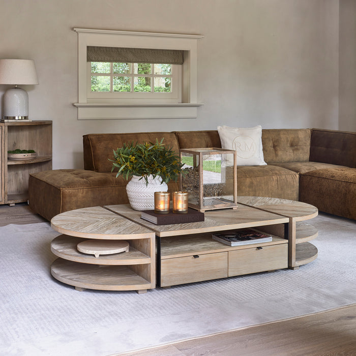 Rivièra Maison Riviera Maison Milan Coffee Table Parquet, 90x90 cm