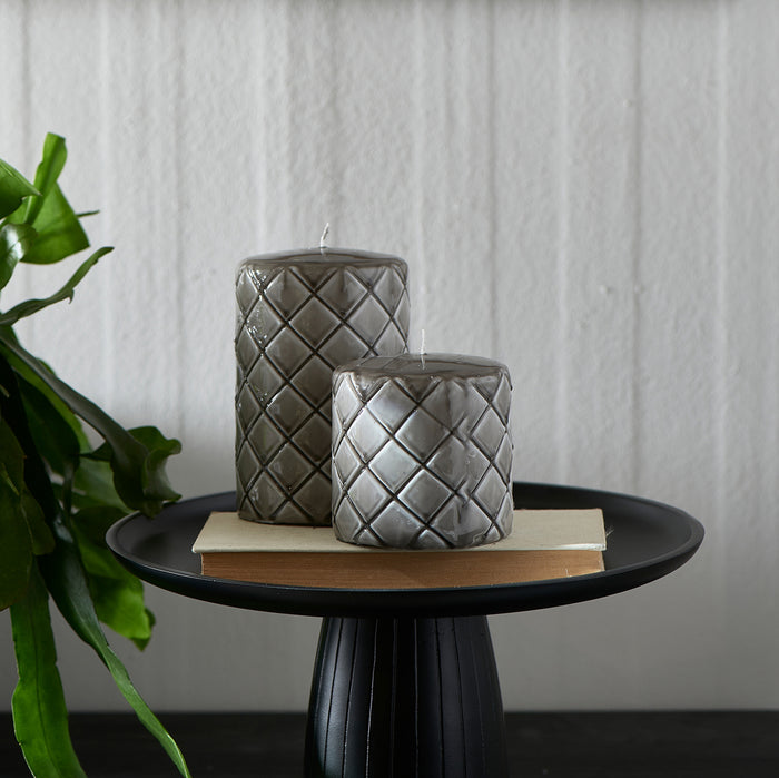 Riviera Maison Stompkaars beige, ruiten print - Padded (ØxH) 7x10