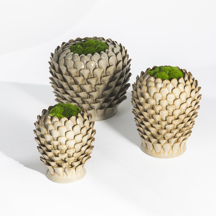 Riviera Maison Vaas Groen - Artichoke - Keramiek (ØxH) 23.5x27