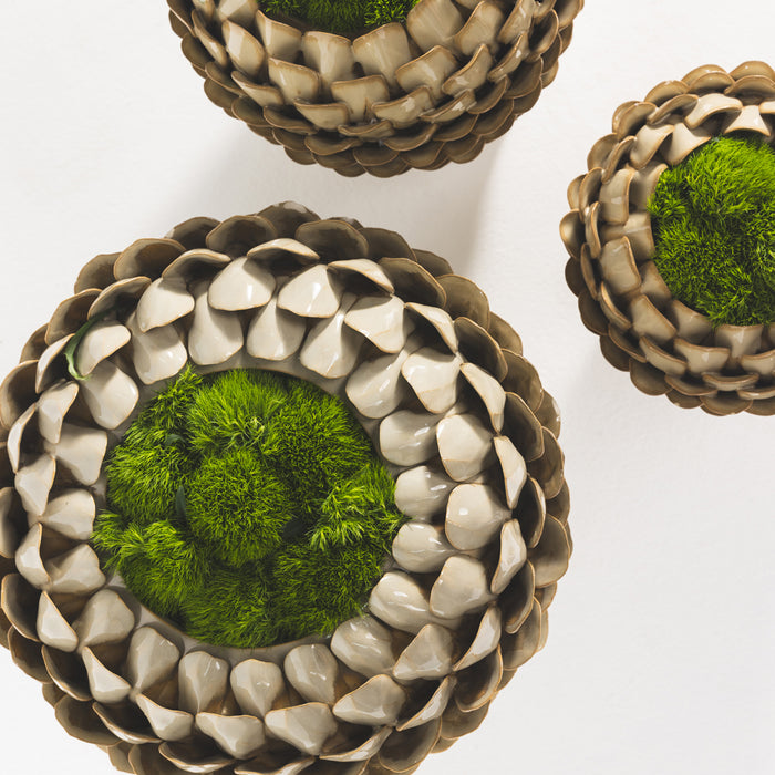 Riviera Maison Vaas Groen - Artichoke - Keramiek (ØxH) 23.5x27