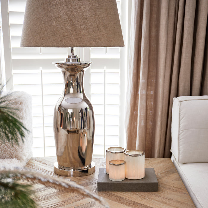 Riviera Maison Theelichthouder Wit - Varese - Metaal (ØxH) 8.5x9