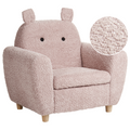Beliani - MARIBO - Kinderfauteuil - Roze - Bouclé