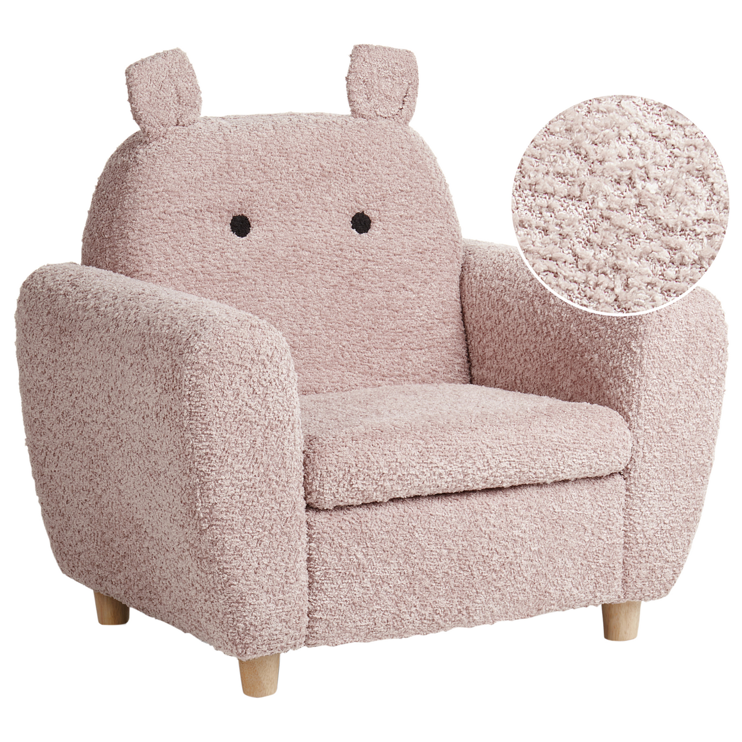 Beliani - MARIBO - Kinderfauteuil - Roze - Bouclé