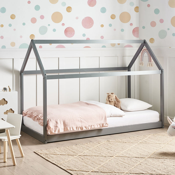 Beliani - TOSSE - Kinderbed - Grijs - 90 x 200 cm - Hout
