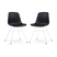 Nolon Noa-Pip Eetkamerstoelen Set van 2 - Zwart - Witte Poten