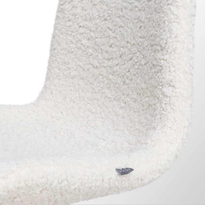 Nolon Nora-Fé Eetkamerstoelen Set van 2 - Teddy Wit - Zwarte Poten