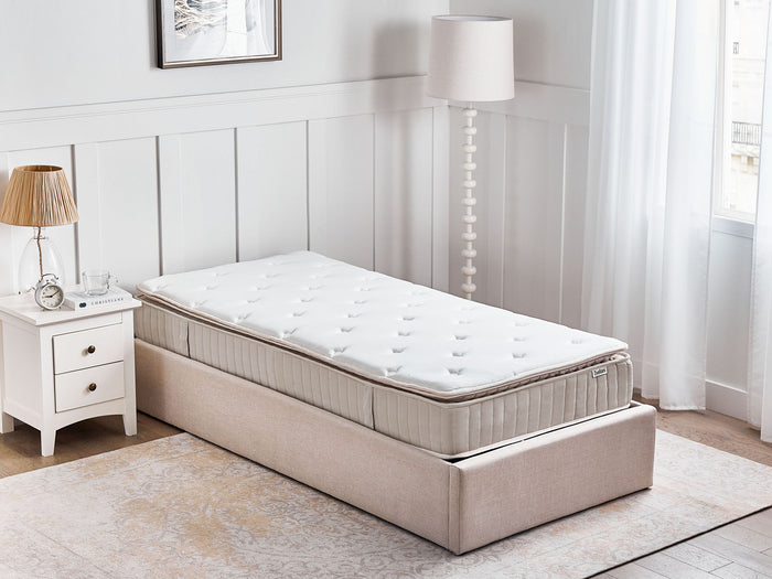 Beliani-DAYDREAM-Pocketveringmatras medium-Wit-90 x 200 cm-Polyester