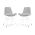 Nolon Noa-Fé Eetkamerstoelen Set van 2 - Lichtgrijs - Witte Poten