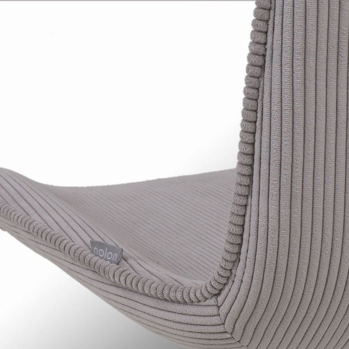 Nolon Nola-Fé Draaibare Eetkamerstoelen Set - Rib Warm Grijs - Zwart